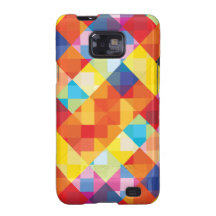 Abstract Colorful Squares Galaxy SII Covers