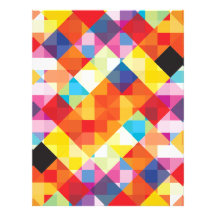 Abstract Colorful Squares Letterhead Design