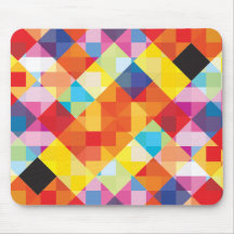 Abstract Colorful Squares Mouse Pads