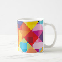 Abstract Colorful Squares Mugs