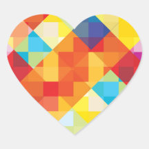 Abstract Colorful Squares Sticker