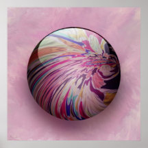 Abstract, colorful swirl and stripe shiny marble print