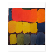Abstract Colour Blocks 01 Postcards