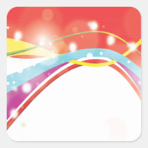 Abstract Colour Square Stickers