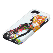 Abstract Colourful Floral Girl