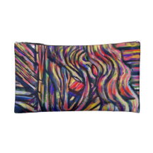 Abstract colourful makeup bag