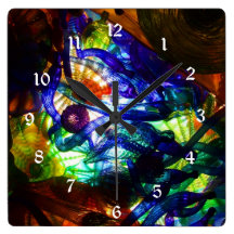 Abstract Colourful Modern Clock