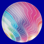 Abstract Colourful Waves Vector Background rainbow plates