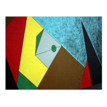 Abstract colours postcards