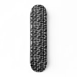 Abstract Columns - Black on Wood Skateboard Deck