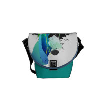 Abstract cool waters Paint Splatters Courier Bag