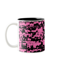 Abstract Crackle Coffee Mugs