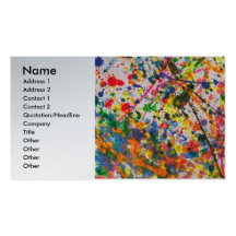 Abstract - Crayon - Mardi Gras Business Card