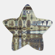 ABSTRACT CROCODILE  SKIN 10 STAR STICKER
