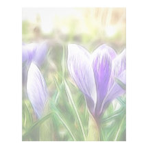 Abstract - Crocus Flowers Letterhead Design