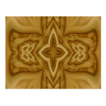 Abstract Cross Pattern Post Card