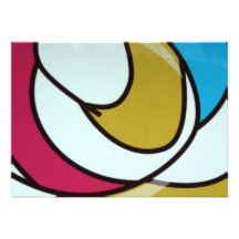 Abstract - curve custom invitation