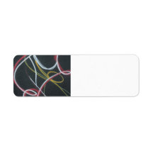 Abstract - curved lines custom return address label