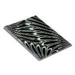 abstract dark green flowers notebook