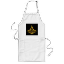 Abstract design, fiery amber and black. aprons