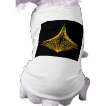 Abstract design, fiery amber and black. dog tshirt