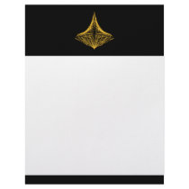 Abstract design, fiery amber and black. letterhead template