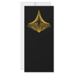 Abstract design, fiery amber and black. rack card design