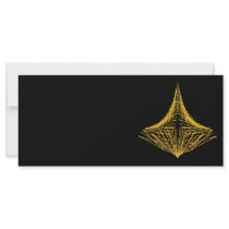 Abstract design, fiery amber and black. rack card