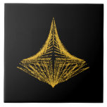 Abstract design, fiery amber and black. tiles
