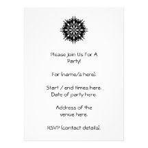 Abstract Design in Black Invite