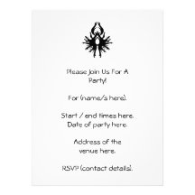 Abstract Design in Black. Personalized Invitations
