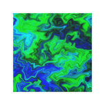 Abstract Design in Blue and Green. Stretched Canvas Prints