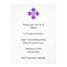 Abstract Design in Purple. Personalized Invites