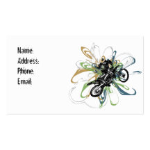 Abstract Dirt Bike Business Cards