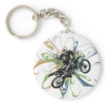 Abstract Dirt Bike Keychain