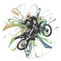 Abstract Dirt Bike Stickers