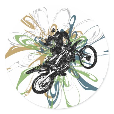 Abstract Dirt Bike Stickers by RockHouseCo