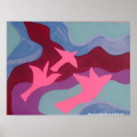 Abstract Doves posters