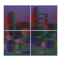 Abstract Ellipses Art Wrapped Canvas Gallery Wrap Canvas