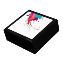 Abstract Exotic Butterfly Paint Splatters Keepsake Boxes