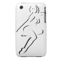 abstract female pose iPhone 3 cover