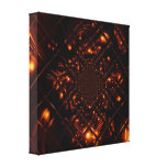 Abstract Fire Glass Wrapped Canvas Print