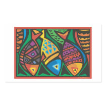 Abstract Fish Art Design Sticker