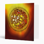 Abstract Flaming Meteor Design Vinyl Binder