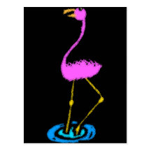 Abstract Flamingo Post Cards