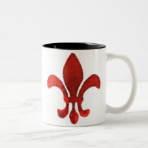 Abstract Fleur de lis Coffee Mug