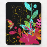 Abstract Floral and Butterflies Mousepads