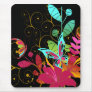 Abstract Floral and Butterflies Mousepads