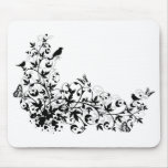 abstract floral border mouse pad