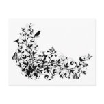 abstract floral border postcards